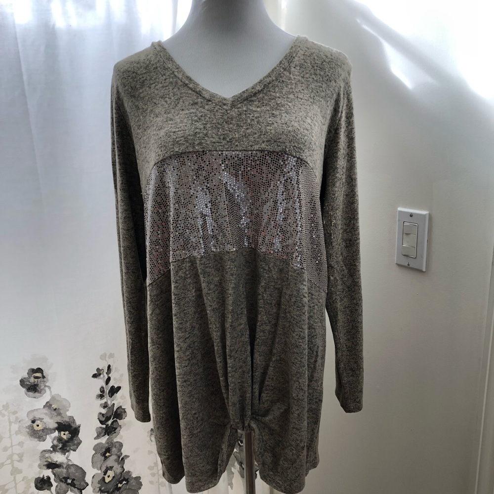 Oversized sparkle top
